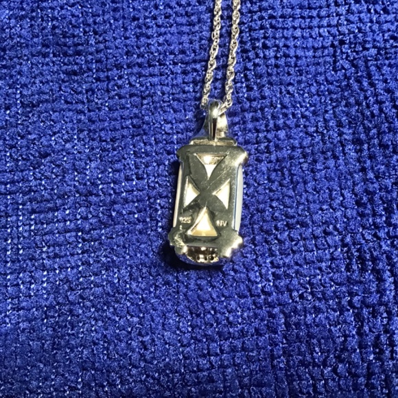 Contemporary Set, sterling silver chain with pendant and earrings - Picture 7 of 13